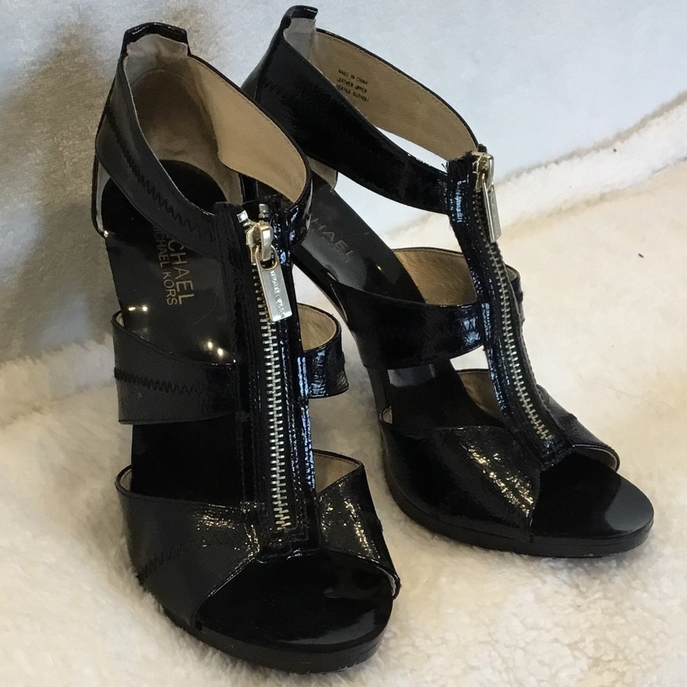 Michael Kors black zippered heels